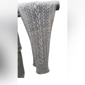 Hand Knit 100% Merino Wool Shawl Wrap Cable